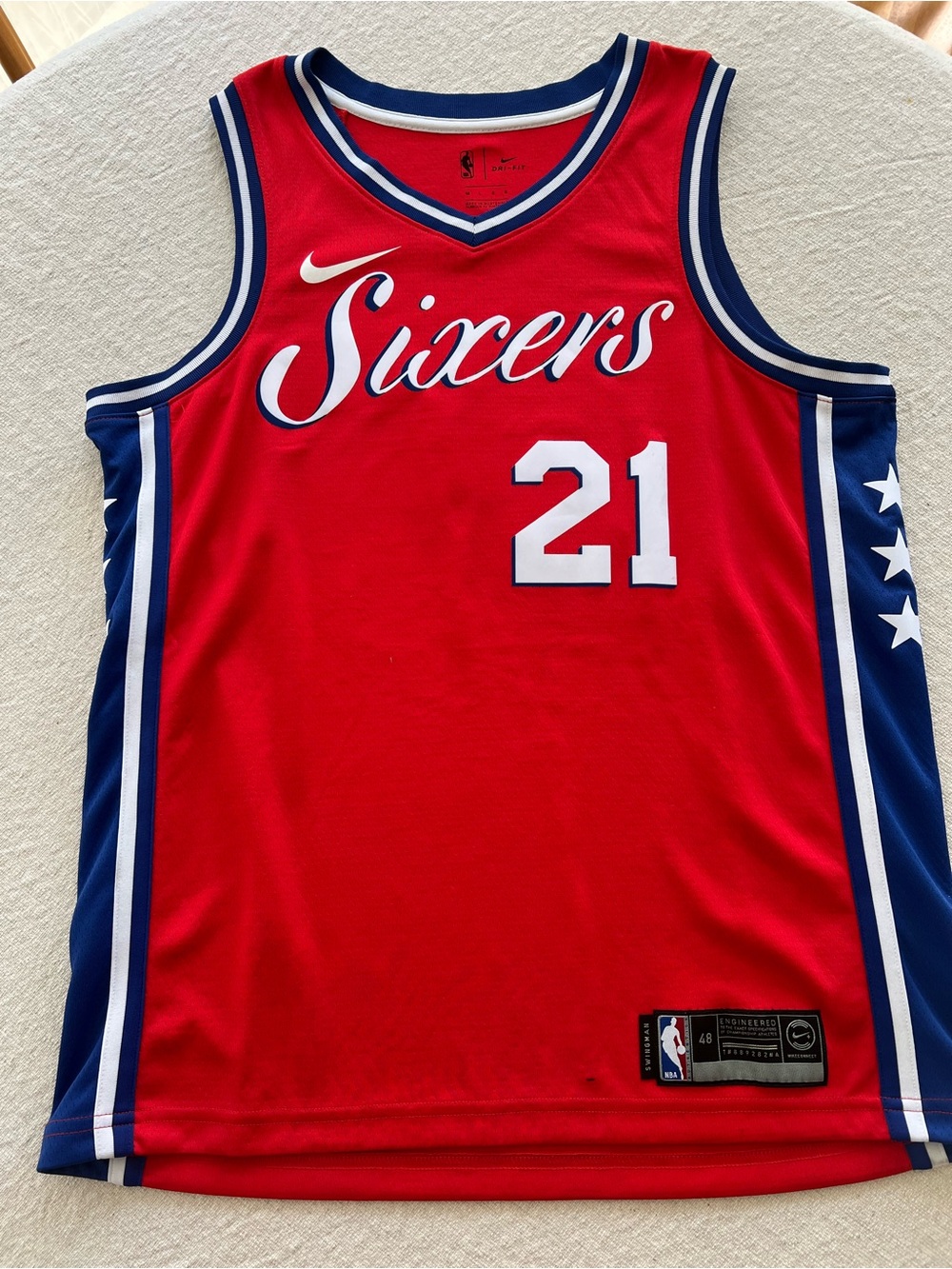 Nike Philadelphia 76ers Joel Embiid #21 Basketball Jersey